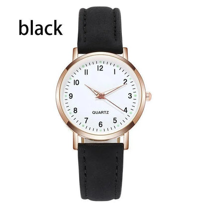 Ladies Diamond-studded Luminous Retro Female Watch Leather Belt Quartz Watch Women Simplicity Casual Decoration Wristwatches