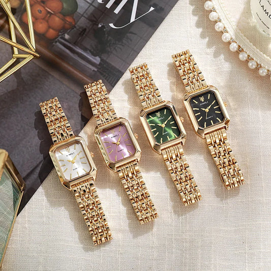 Fashion Women's Watch Casual Rectangle Dial Ladies Quartz Watches Clock