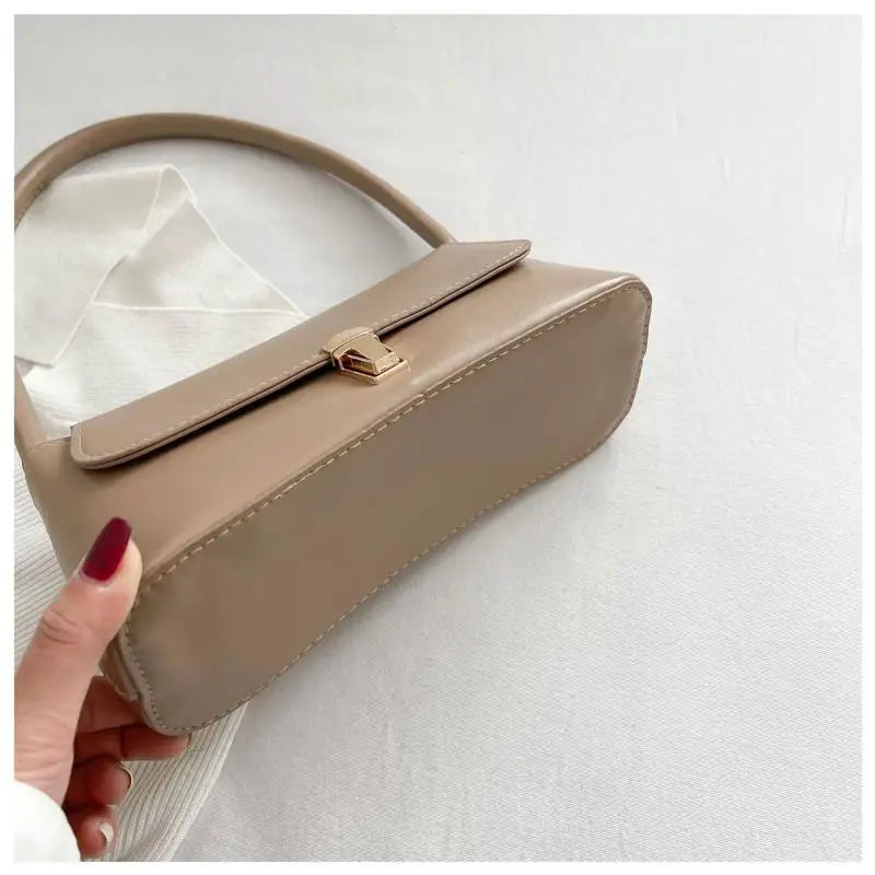 Women's Shoulder Bag Handbag Underarm Bag Fashion Simple Solid Color New Hand Shoulder Bag