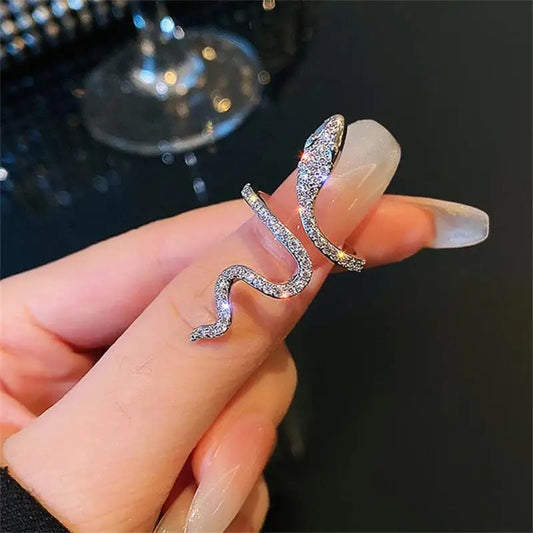 RAKOL Snake Ring Micro Inlaid Zircon