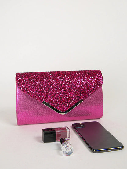 Women Evening Envelope Handbag Prom Sequin Clutch Purse chain Shoulder Cross Body Bag For Party