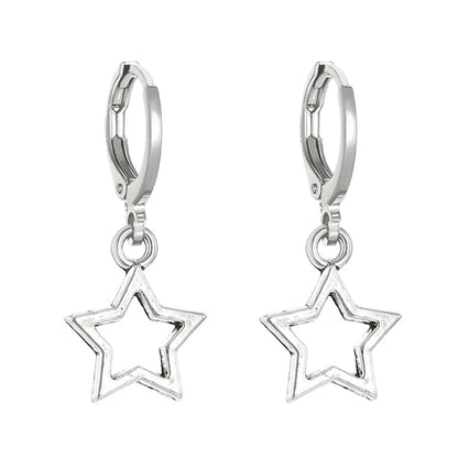 New Creative Star Hoop Earrings Fashion Simple Earrings Gifts for Women Cute Mini Little Star 20S Holiday Jewelry