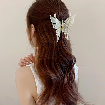 Acrylic Double Layered Butterfly Transparent Color Hair Claws Sweet