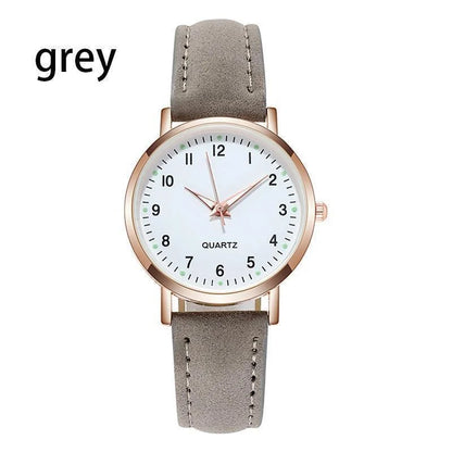 Ladies Diamond-studded Luminous Retro Female Watch Leather Belt Quartz Watch Women Simplicity Casual Decoration Wristwatches