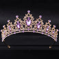 Wedding Hair Tiara Crystal Bridal Tiara Crown Silver Color Diadem Veil Tiaras Wedding Hair Accessories Headpieces Head Jewelry