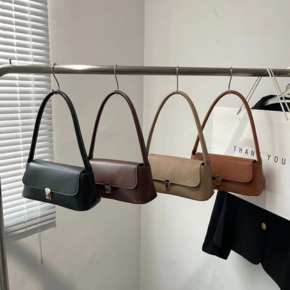 Women's Shoulder Bag Handbag Underarm Bag Fashion Simple Solid Color New Hand Shoulder Bag