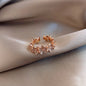 Luxury Zircon Flower Opening Rings for Women Cubic Zirconia Rose Cherry Blossom Tulip Adjustable Finger Ring Wedding Jewelry