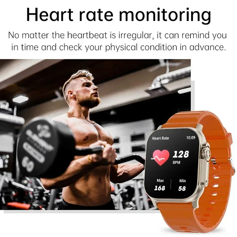 T900Ultra Smartwatch Bluetooth Talk Smartwatch Message Alert Heart Rate Monitor Sports Watch for Android IOS Men Women