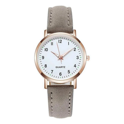 Ladies Diamond-studded Luminous Retro Female Watch Leather Belt Quartz Watch Women Simplicity Casual Decoration Wristwatches