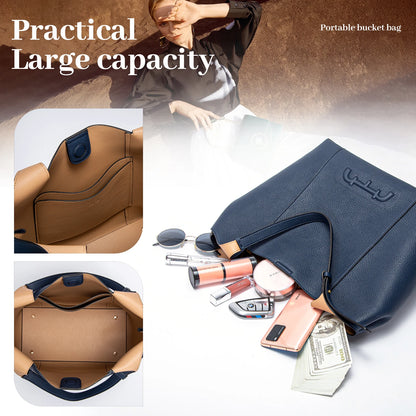 Women's New Solid Color Shoulder Bag PU Material Versatile Commuter Women's Large Capacity Handbag