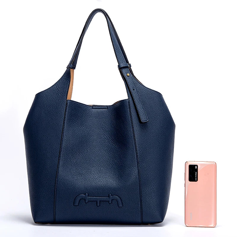 Women's New Solid Color Shoulder Bag PU Material Versatile Commuter Women's Large Capacity Handbag