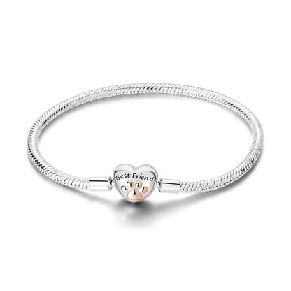 Silver Plated Stars Heart Shape Butterflies Clover Clasp Bracelet for Women Fit Original Charms Beads DIY Making Gift