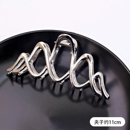 Vintage Silver Geometric Metal Hair Claw For Women Girls Long Hair Holder Headband Hair Claw Clip Fashion Hair Accessories