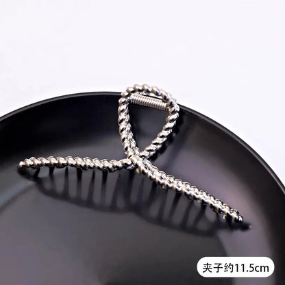 Vintage Silver Geometric Metal Hair Claw For Women Girls Long Hair Holder Headband Hair Claw Clip Fashion Hair Accessories