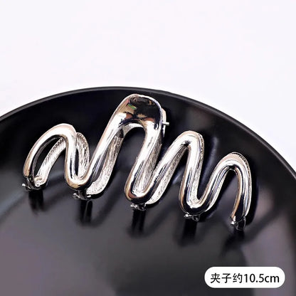 Vintage Silver Geometric Metal Hair Claw For Women Girls Long Hair Holder Headband Hair Claw Clip Fashion Hair Accessories